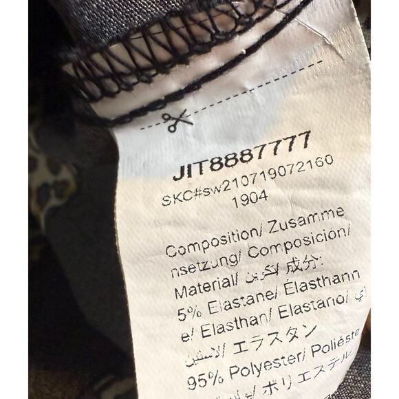 Emery Rose Leopard Print Skull Dress, Edgy Goth Black Stretch, Plus Size 4XL - Picture 7 of 8